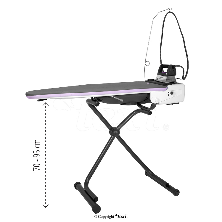 TEXI HESTIA - Bügeltisch mit integriertem, automatischem Dampferzeuger und Bügeleisen - PTFE-Bügeleisensohle und Flasche zum Nachfüllen des Dampfkessels GRATIS! - 1 Bügeltisch mit integriertem, automatischem Dampferzeuger und Bügeleisen - PTFE-Bügeleisensohle und Flasche zum Nachfüllen des Dampfkessels GRATIS!