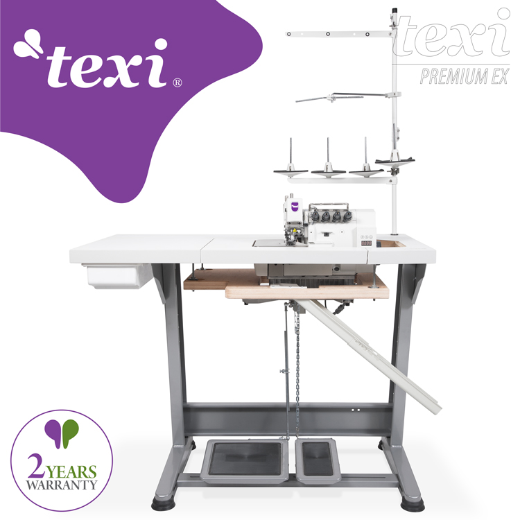 TEXI CINQUE 35 T PREMIUM EX - Mechatronische 5 Faden Overlockmaschine mit eingebautem AC Servo Motor, Controlbox und Nadelpositionierung - komplette Nähmaschine mit zweijähriger Garantie - 1 Mechatronische 5 Faden Overlockmaschine mit eingebautem AC Servo Motor, Controlbox und Nadelpositionierung - komplette Nähmaschine mit zweijähriger Garantie