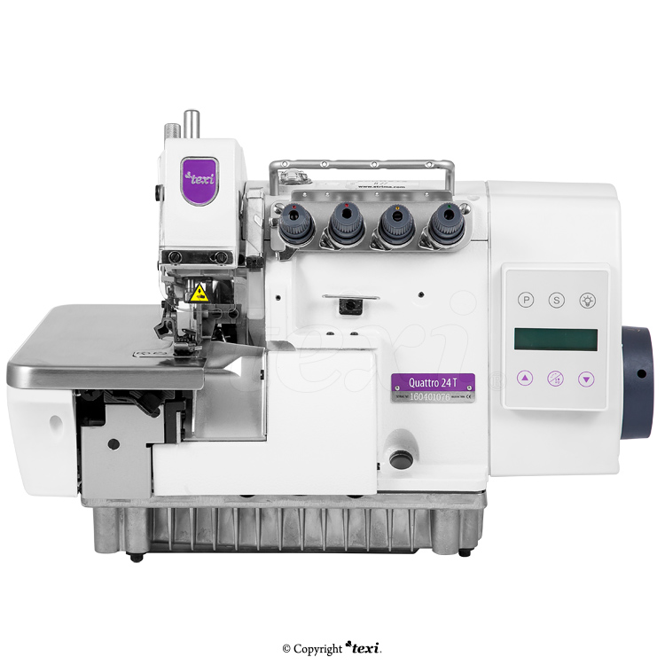 TEXI QUATTRO 24 T PREMIUM EX - Mechatronische 4 Faden Overlockmaschine (Safetystich) mit eingebautem Servomotor und Nadelpositionierung - komplette Maschine mit zweijähriger Garantie - 3 Mechatronische 4 Faden Overlockmaschine (Safetystich) mit eingebautem Servomotor und Nadelpositionierung - komplette Maschine mit zweijähriger Garantie