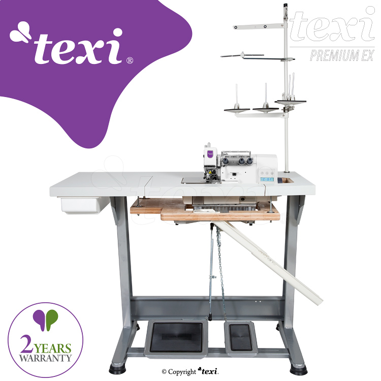 TEXI TRE 04 T PREMIUM EX - 3-Faden Overlockmaschine mit eingebautem AC Servo Motor und Nadelpositionierung - komplette Nähmaschine mit zweijähriger Garantie - 1 3-Faden Overlockmaschine mit eingebautem AC Servo Motor und Nadelpositionierung - komplette Nähmaschine mit zweijähriger Garantie