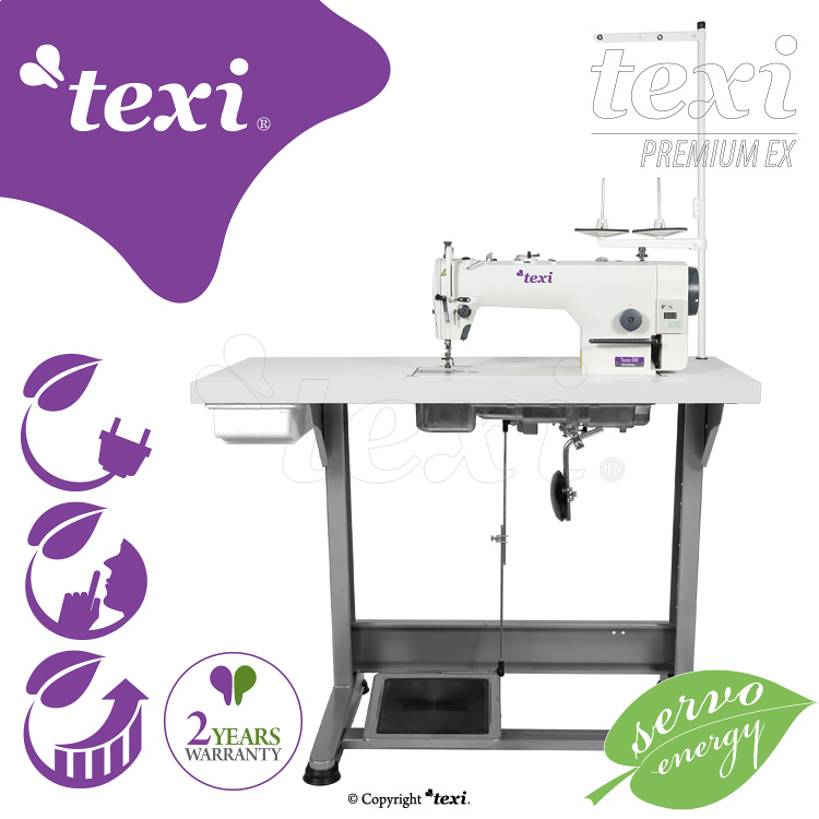 TEXI TRONIC ONE PREMIUM EX - Mechatronische Steppstichmaschine mit automatischer Nadelpositionierung – komplette Nähmaschine mit 2 Jahren Garantie - 1 Mechatronische Steppstichmaschine mit automatischer Nadelpositionierung – komplette Nähmaschine mit 2 Jahren Garantie