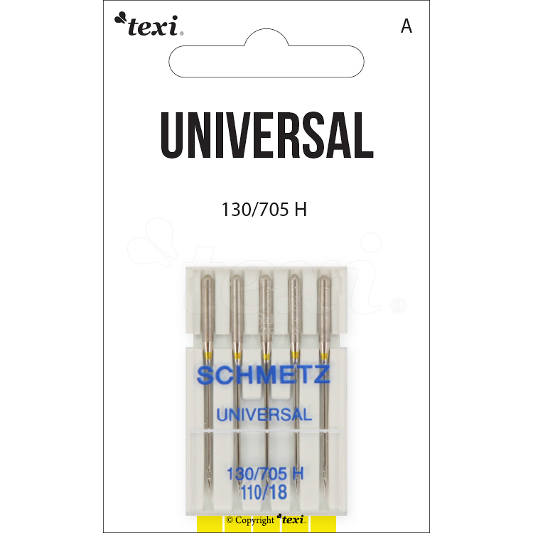 TEXI Universalnadeln 130/705H, 5 Stk., Nadelstärke 110