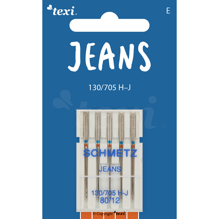TEXI Jeans/Denim Nadeln 130/705H-J, 5 Stk, Nadelstärke 80