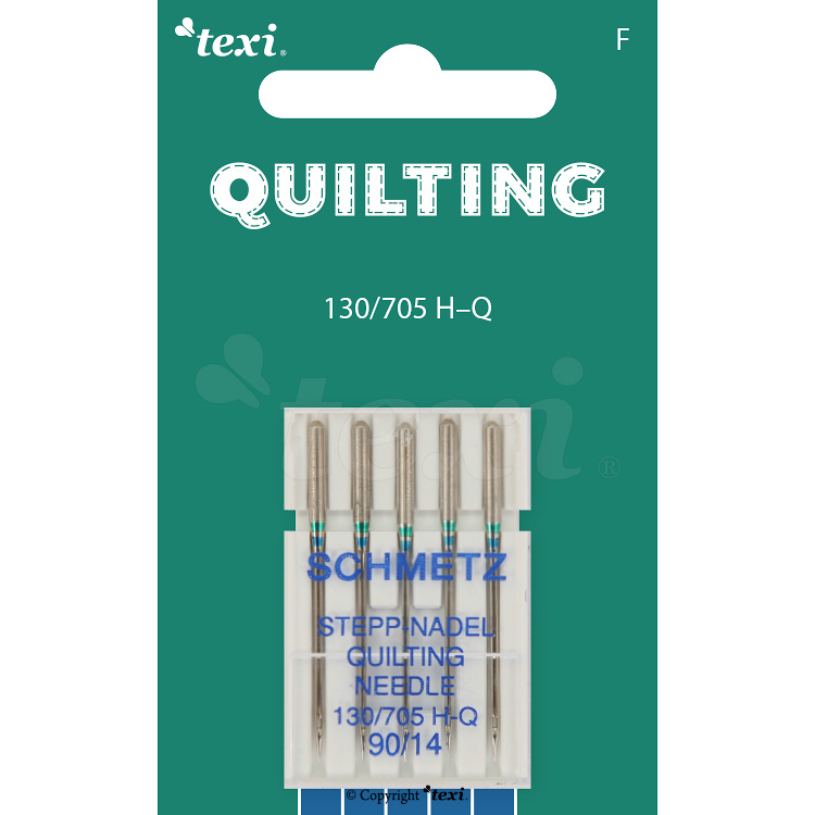 TEXI Nadeln für Patchwork und Quilting 130/705H-Q, 5 Stk, Nadelstärke 90