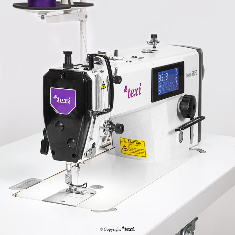 Automatic, mechatronic lockstitch machine with closed lubrication circuit and touch screen panel - the complete sewing machine