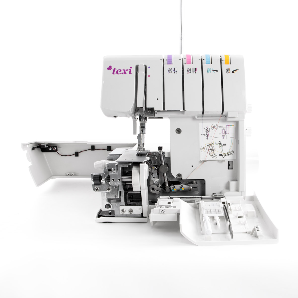 TEXI PIERROT PRO - 2,3,4 thread overlocker for all types of fabrics with 16 stitches and knee lifter, sewing machine - 2 2,3,4 thread overlocker for all types of fabrics with 16 stitches and knee lifter, sewing machine