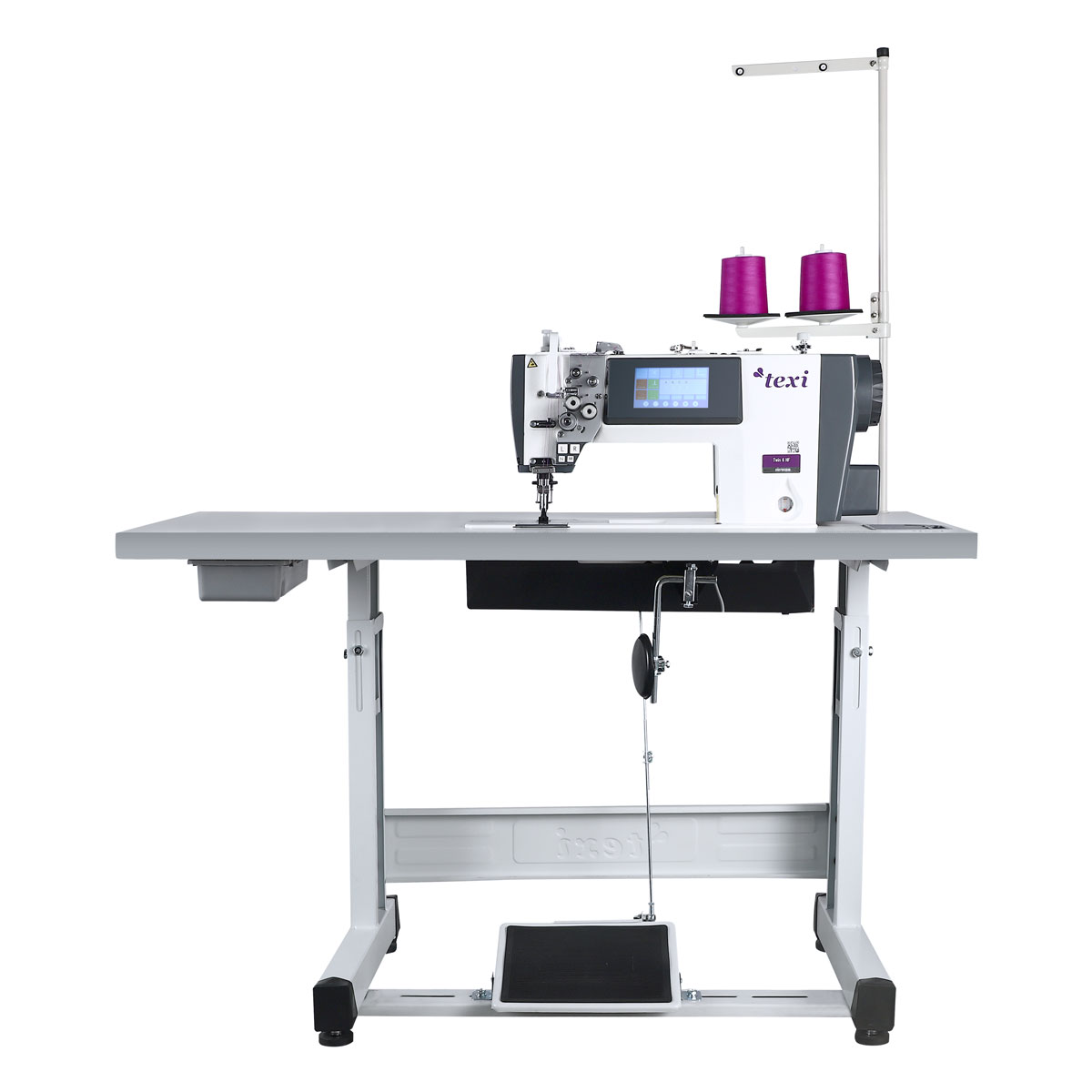 TEXI TWIN 6HF PREMIUM - Automatic double needle lockstitch machine TEXI TWIN 6HF, medium and heavy fabrics - 1 Automatic double needle lockstitch machine TEXI TWIN 6HF, medium and heavy fabrics