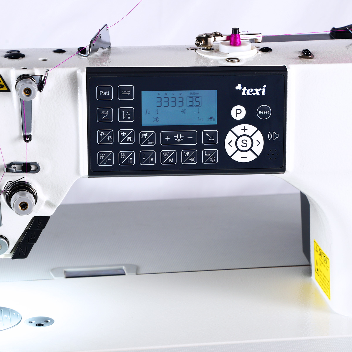 Automatic single needle lockstitch machine TEXI TRONIC 6F, light and medium fabrics