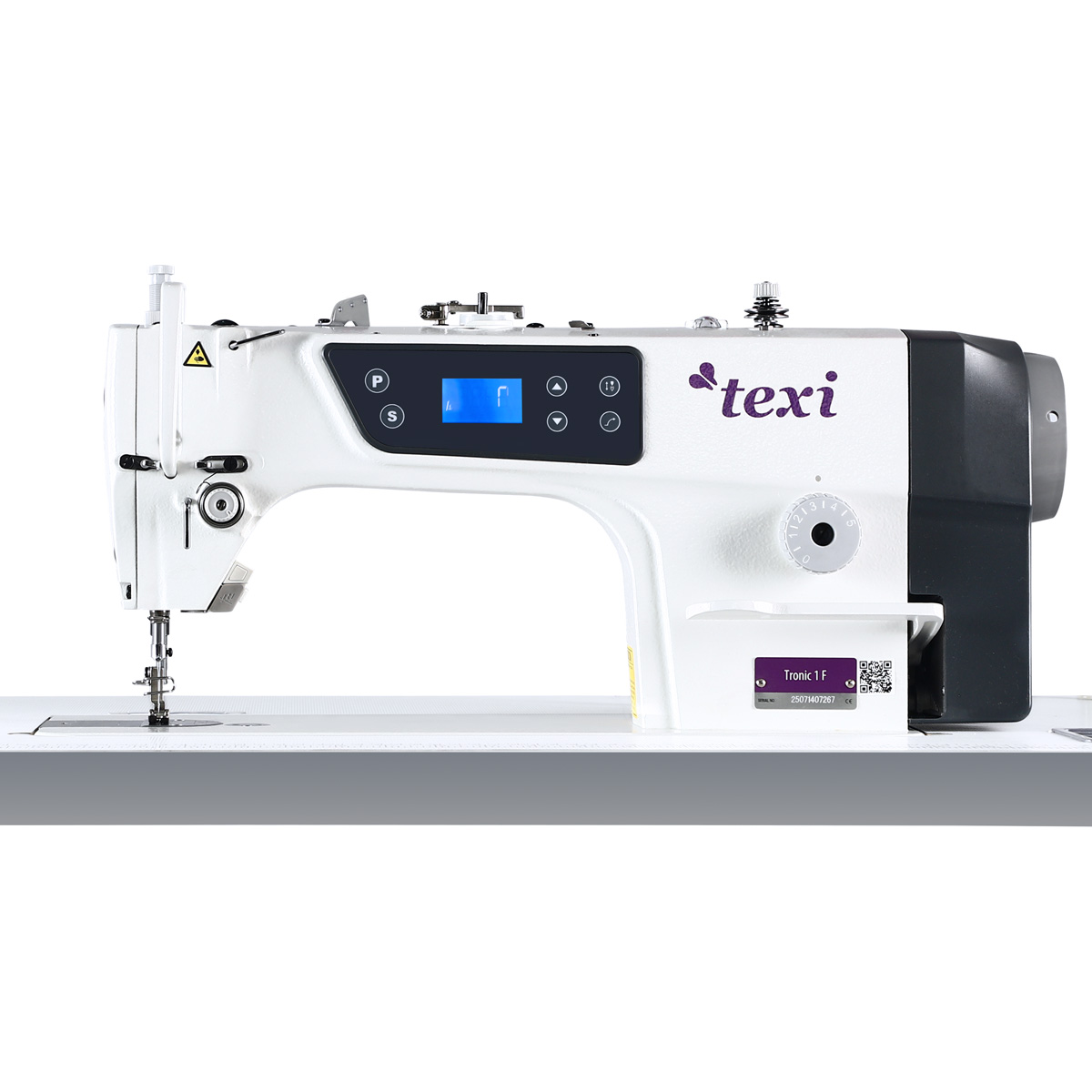 Single needle lockstitch machine TEXI TRONIC 1F, light and medium fabrics